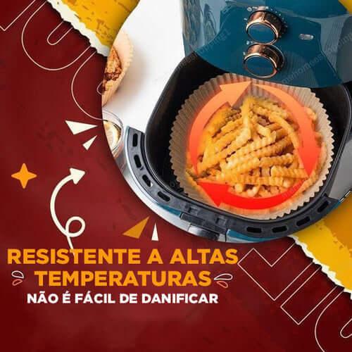 Forro de Papel Protetor Antiaderente para Air Fryer