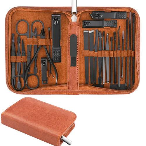 Kit de Manicure Masculino Profissional em Aço inoxidável